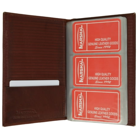 Checkbook Credit Card Holder Genuine Leather Business Name ID Credit Cards Holder Book Case Organizer Wallet 3570 CF (C) Tan ()