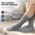 thumbnail image 4 of Non Slip Grip Socks for Men – LOFIR 4 Pairs Unisex Grippy Socks with Grippers, Non Skid Crew Socks for Men Women, Elderly Seniors Hospital Home Nursing, Size 9-11, 4 of 7