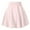 Pink, variant on qolati Women's High Waisted Short Skirts Solid Color Knitting Flared Skater Mini Skirt Trendy Stretch A-Line Pleated Skirt