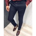 thumbnail image 6 of Wyobmus Mens Dress Pants Summer Quick Dry Stretch Casual Tapered Slacks Thin Work Business Trousers With Pockets C-Navy, 6 of 6