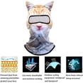 thumbnail image 3 of Pasamontañas de gato 3D oyeftp con orejas y protección UV, 3 of 6