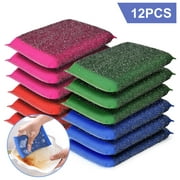 Dish Sponges Kitchen Heavy Duty Scrubber Washing Gadgets Brush 12 PACK Together