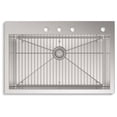 thumbnail image 7 of Kohler Vault Large Single Bowl Kitchen Sink With Four-Hole Faucet Drilling, 33 In Long X 22 In. Wide X 9 In. Deep, Stainless, 7 of 7