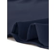 thumbnail image 5 of MODA NOVA Juniors' Plus Size Round Neck Ruffle Chiffon Blouse Top Navy Blue 3X, 5 of 5