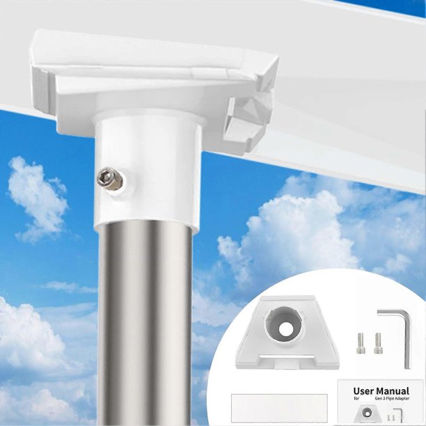 Pipe Adapter Kit for Starlink Gen 3, Pole Mount for Standard Dish & V4 Kickstand Dishy, Compatible with Starlink Gen 3 Satellite Dish Installation