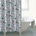 thumbnail image 4 of Gray Cartoon Unicorn Pattern Shower Curtain 84"x72" ,Bathroom Decorative Shower Curtains Set with 12 Hooks,Modern Waterproof Washable Shower Curtain, 4 of 6