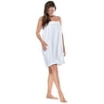 thumbnail image 2 of Turquaz Linen 100% Turkish Cotton White Terry Cloth Spa, Bath Wrap, 2 of 4