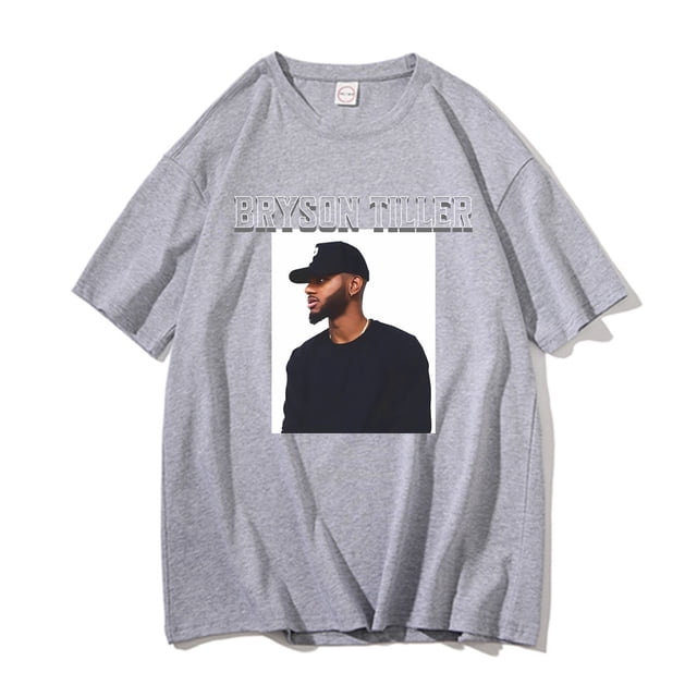 Camisetas de gran tamaño de Bryson Tiller Hip Hop, camisetas de manga corta para hombre, camisetas de tendencia, camisetas vintage para hombre, camisetas casuales holgadas para hombre y mujer.