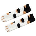 thumbnail image 3 of Sonducket Calcetines Elenxs para mujer, calcetín cálido de felpa, informal, para dormir, para otoño e invierno, para el suelo del hogar Medias Blanco negro Sonducket AP000972-02, 3 of 6