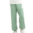 thumbnail image 2 of XinLfly Baby Boy Drawstring Elastic Sweatpants,Toddler Cotton Solid Color Active Jogger Pants with Pockets,Green,Green 11-12, 2 of 8
