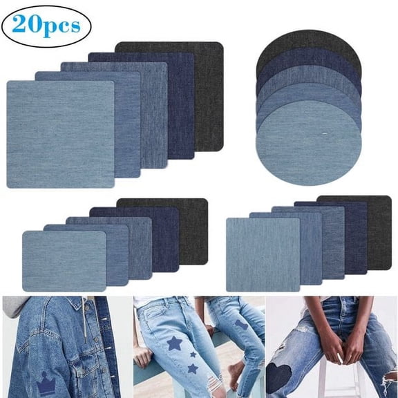Iron on Patches for Clothing Repair 20PCS Jacket Jean Clothes Patches Kit No sewing Required
