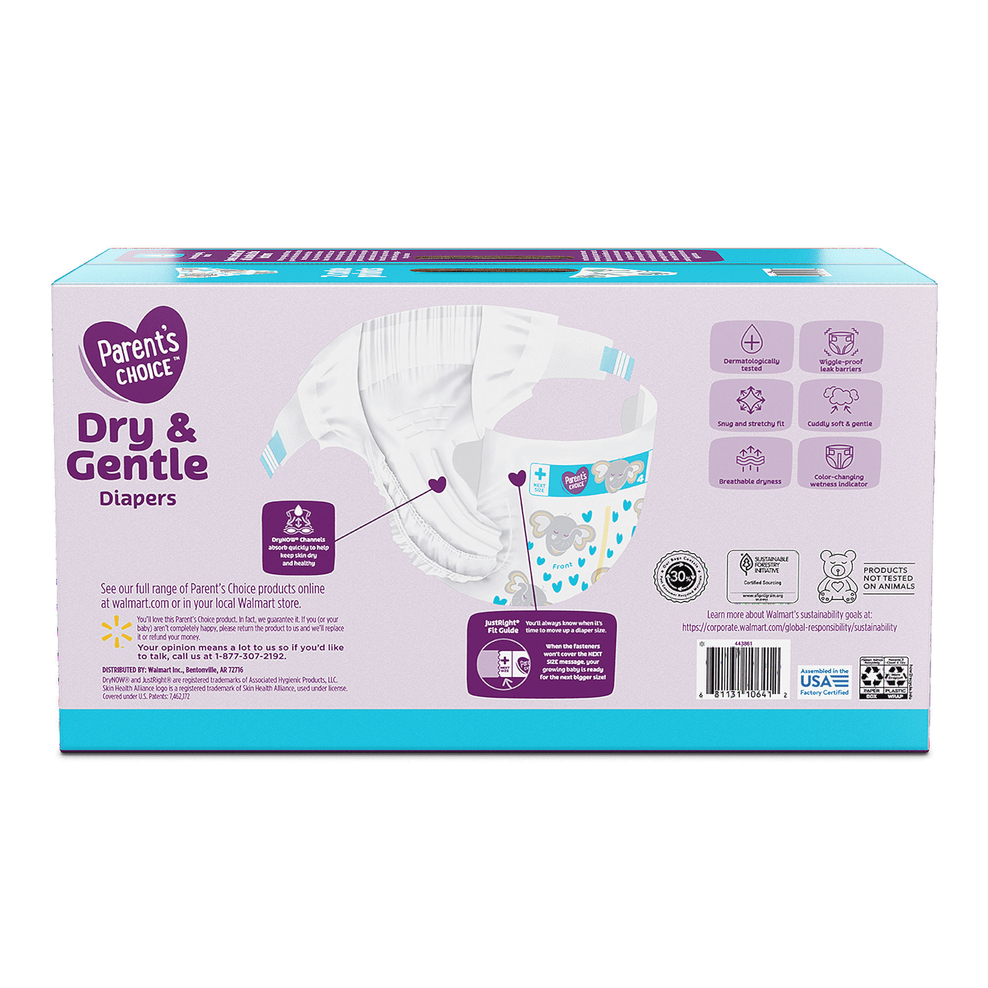 Dry & Gentle Diapers Size 4, 116 Count (Select for More Options)