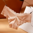 thumbnail image 5 of Fvwitlyh Lingerie Résille Aguichant Culottes en Dentelle Transparente pour Femmes Coton Creux Respirant Qualité Beige,P, 5 of 5