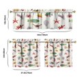 thumbnail image 6 of Kitchen Curtains 24 Inch Short - 3 Panel Set, Nautical Starfish Beach Seashell Mermaid Theme, Rod Pocket Window Curtain for Tropical Farmhouse, Easy Wash, 6 of 6