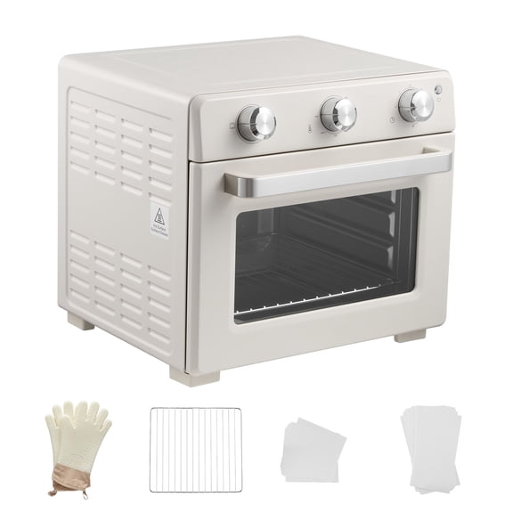 KFFKFF 26 Qt Sublimation Oven Machine, Compatible with 40oz Tumblers, Includes 50 Shrink Films, 1 Tape, and 2 Heat Gloves, 360° Turbo Convection for Sublimation Tumblers, Mugs, Bowls, Off-White