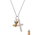 thumbnail image 2 of Delight Jewelry Resin Siamese Cat I Have Plans for You Engraved Cross Zoey Necklace, 28", 2 of 4