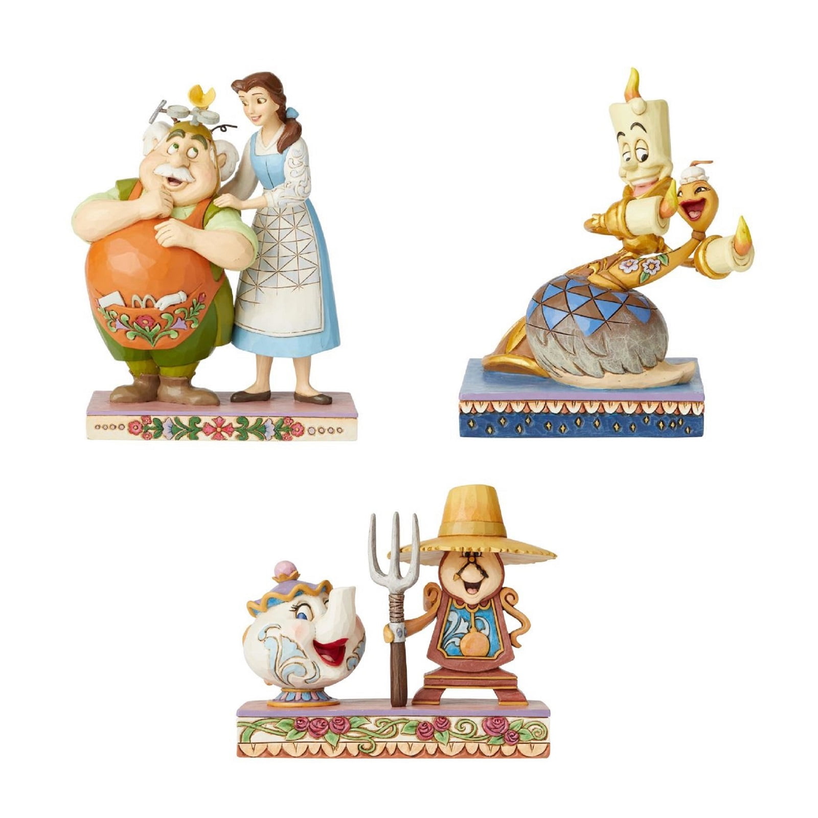 2019 Jim Shore Disney Traditions Beauty And The Beast Figurines 3 Piece Set New Walmart Com Walmart Com