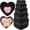 Black, variant on 5 Pcs Heart Shaped Boxes for Flower Arrangements Gift Boxes Heart Box with Lids for Valentine's Day Bridesmaid Proposal Wedding Birthday Baby Showers Floral Present Packaging(Black)