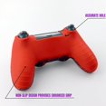 thumbnail image 3 of HAHDAXIA Peau pour Manette Ps4, Étui de Protection en Silicone Antidérapant avec 2 Pcs Capuchons de Prise pour Pouce pour Manette PS4/ Slim/Pro Dualshock 4 Manette Sans Fil (Fleurs Rouges et Noires), 3 of 7