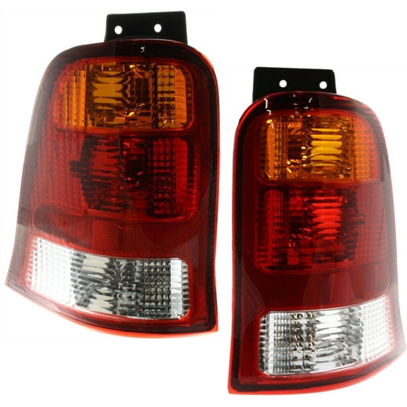Halogen Tail Light Set For Ford 1999-2003 Windstar Amber/Clear/Red Lens 2Pcs