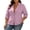Pink, variant on Sheghy Plus Size Ruffle Pleated Blazer Lapel Button 3/4 Sleeve Solid Office Suit Jacket Crop Pink L