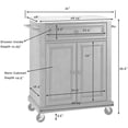 thumbnail image 7 of Pemberley Row Solid Hardwood Mahogany/Natural Kitchen Cart Rectangular Adjustable Shelf 35.5" Unassembled, 7 of 7