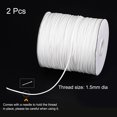 thumbnail image 3 of Unique Bargains 2 Packs Beading Thread Bracelet Weave Bead Craft Cord 1.5mm 158M/Roll (172-Yards) Decorative String, White, 3 of 7