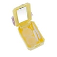 thumbnail image 2 of Unique Bargains 1 Set Contact Lens Case Contact Lens Container Contact Lens Carrier Yellow Box With Purple Bow Pattern 1.93"x2.4"x1.1" Yellow Purple, 2 of 5