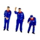 thumbnail image 4 of Figuras de personas de gasolinera en miniatura, 3 piezas, 1/64, esculturas humanas pintadas, regalo de simulación azul, 4 of 9