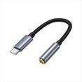 thumbnail image 1 of Adaptador de Conector de Auriculares Tipo C A Conector Hembra de 3,5 mm. Cable de Audio Auxiliar Tipo C. Cable Adaptador de Decodificación de Audio Analógico USB-C., 1 of 5