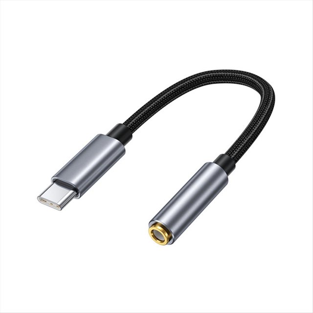 Adaptador de Conector de Auriculares Tipo C A Conector Hembra de 3,5 mm. Cable de Audio Auxiliar Tipo C. Cable Adaptador de Decodificación de Audio Analógico USB-C.