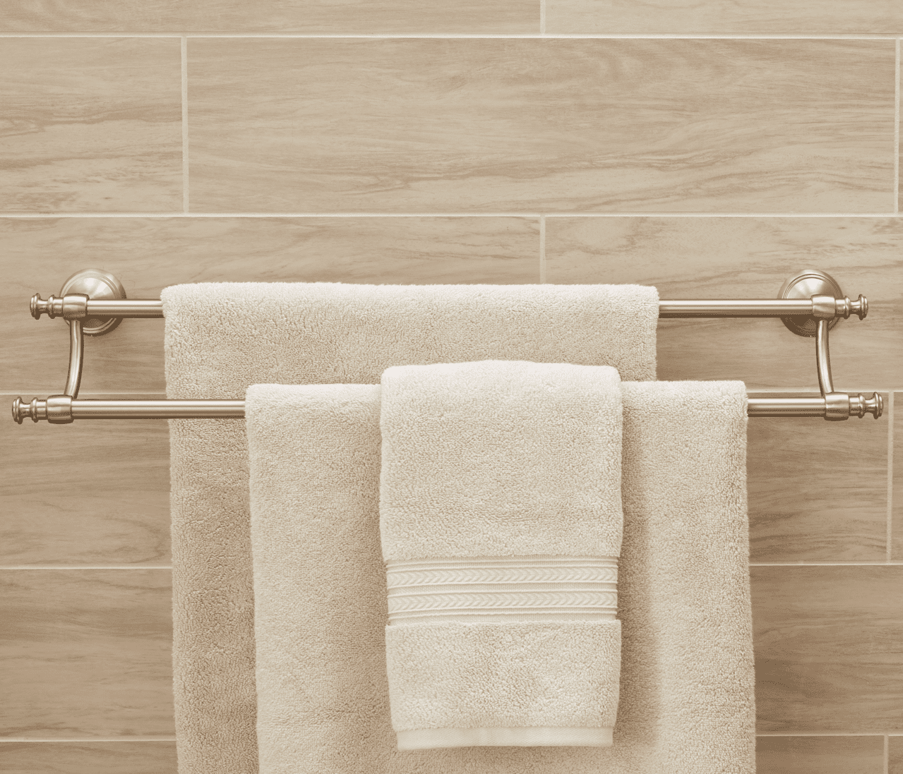 Better Homes & Gardens Safford 24 in Double Towel Bar, Satin Nickel