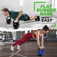 thumbnail image 2 of Yes4All 25lb Vinyl Coated / PVC Kettlebell with Rubber Base, Green, Single, 2 of 8