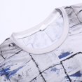 thumbnail image 6 of Rggeeun Mens T-Shirts Tie-Dye Graffiti Patten Short Sleeve Crew Neck Loose Fit Soft Breathable for Summer Travel Party Comfort Tee,Gray,Xxxxl, 6 of 7