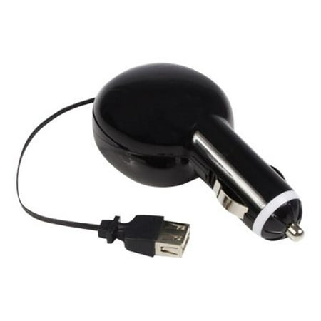StarTech.com USB Retractable Car Charger Adapter - Car power adapter - black