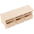 thumbnail image 4 of LEORX Dollhouse Furniture Beige Wood 1Set 5.9X2.2X1.9In, 4 of 8