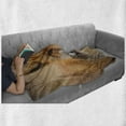 thumbnail image 5 of Fox Soft Flannel Fleece Throw Blanket, Photo of Young Coyote Close up Hungry Carnivore Wildlife Scenery, Cozy Plush for Indoor and Outdoor Use, 70" x 90", Ginger Sand Brown, by Ambesonne, 5 of 5