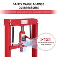 thumbnail image 4 of GARVEE 12-Ton H-Frame Hydraulic Shop Press,Heavy-Duty Floor Press with Adjustable Plates for Bending, Straightening,Bearing Removal & Automotive Repair, 4 of 7