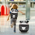 thumbnail image 2 of Costway 2PCS Kids Carry On Luggage Set 16'' Panda Rolling Suitcase with 12'' Backpack Travel White, 2 of 8