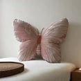 thumbnail image 4 of Meggemo Cute Butterfly Plush Pillow Soft Fluffy Decorative Cushion Comfortable For Sofa Bedroom Living Room Office Home Decor Relaxation And Daily Snuggling, 4 of 7