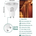 thumbnail image 2 of czcpp-GU10 LED Light Bulbs Dimmable, 40W Halogen Equivalent, Cool White 6000K 450 Lumen MR16 Shape Spot Light Bulb, 38 Degree Beam Angle LED Replacement Bulbs for Recessed Track Lighting, 6 Pack, 2 of 4