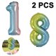 thumbnail image 2 of Globos gigantes de 40 pulgadas, globos de fiesta, globos de helio, globos de Mylar con números enormes para decoraciones de fiestas de cumpleaños, bodas y aniversarios, 2 of 5