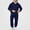 Navy, variant on Vornjynx Boys 2 Piece Outfit (2-14) Fleece Lined Hooded Sweatshirt with and Leg Tied Sweatpants Set Sporty Blue