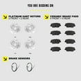 thumbnail image 2 of Hart Brakes Front Rear Brakes and Rotors Kit |Front Rear Brake Pads| Brake Rotors and Pads| Ceramic Brake Pads and Rotors |fits 1997-2000 BMW 540i, 2 of 7