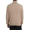thumbnail image 5 of Kallspin Men's Turtleneck Sweaters Wool Blend High Neck Pullover Sweaters(Coffee,Large), 5 of 7