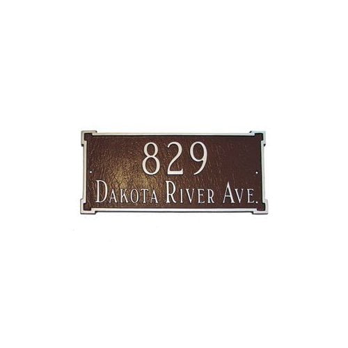 Montague Metal PCS-27E Estate New Yorker Decorative Rectangular Two Line Address Plaque... by Brand New