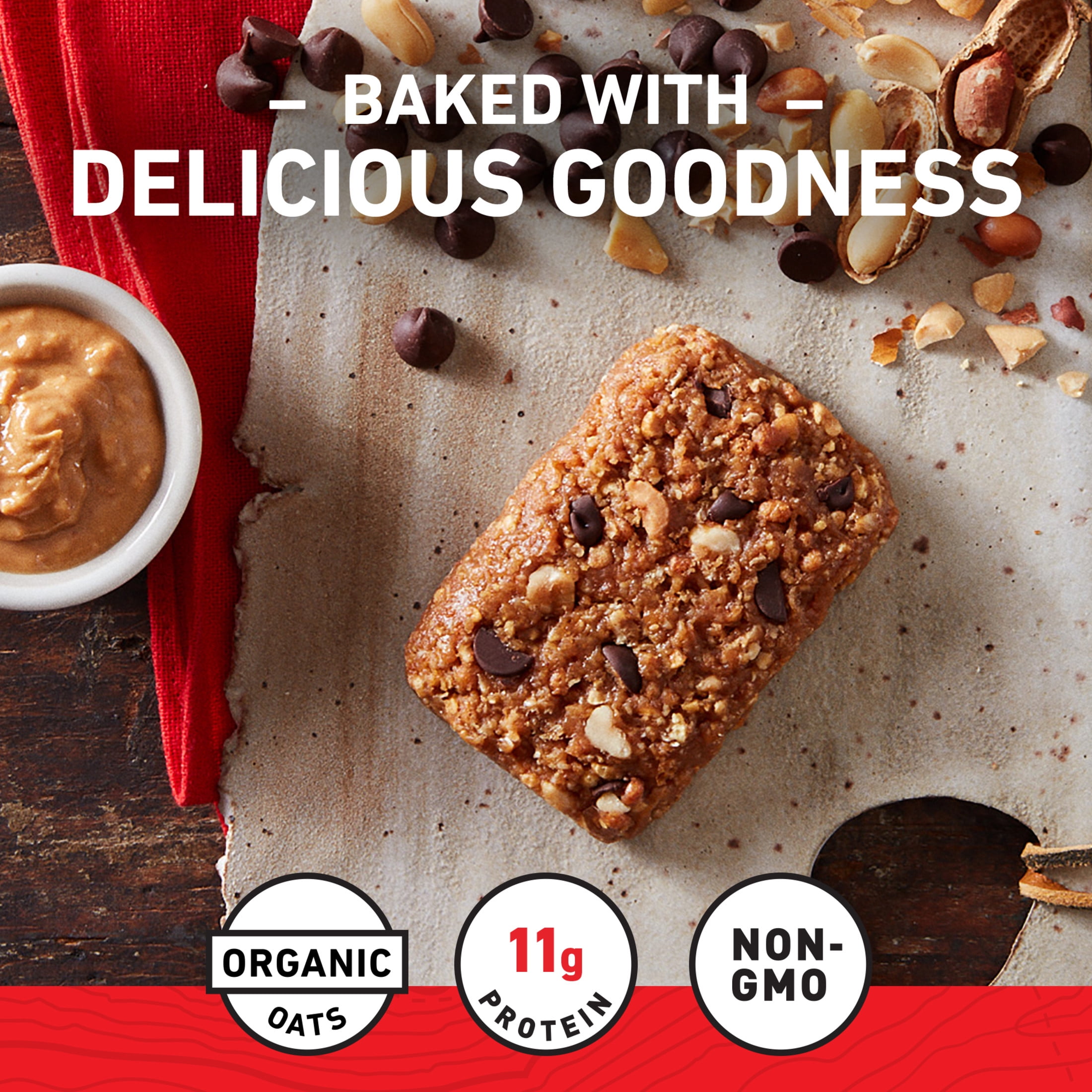 CLIF BAR Energy Protein Bars, Chocolate Chip Peanut Crunch, 5ct