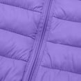 thumbnail image 3 of Cethrio Girls Puffer Jackets, Lightweight Thermal Full Zip Long Sleeve Winter Outerwear with Hood Purple Size 10-12, 3 of 7