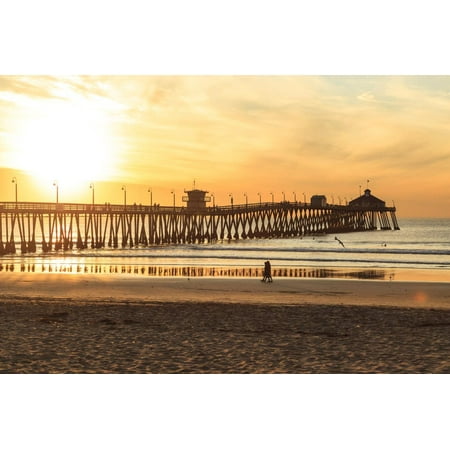 Imperial Beach Pier at Twilight, San Diego, Southern California, USA Print Wall Art By Stuart (Best Piers In Southern California)