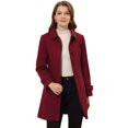 thumbnail image 1 of Chaqueta de Invierno Allegra K Con Cuello Peter Pan Borgoña M, 1 of 6